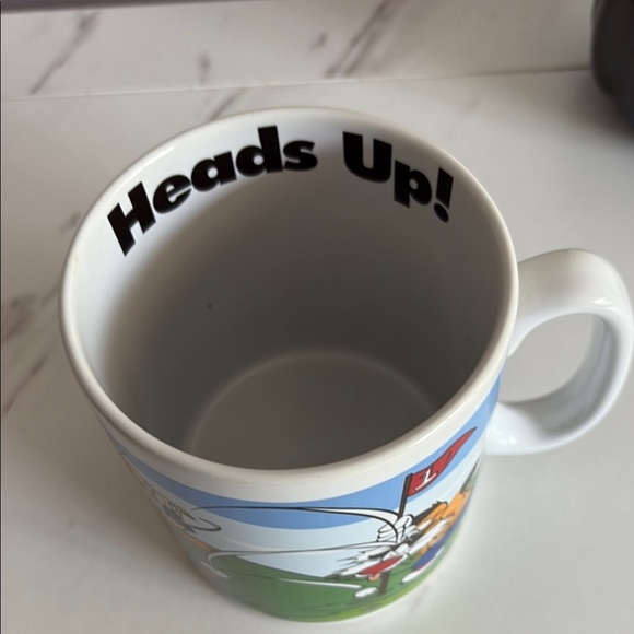 Warner Bros White and Green Bugs Bunny Mug golf themed - Picture 2 of 6